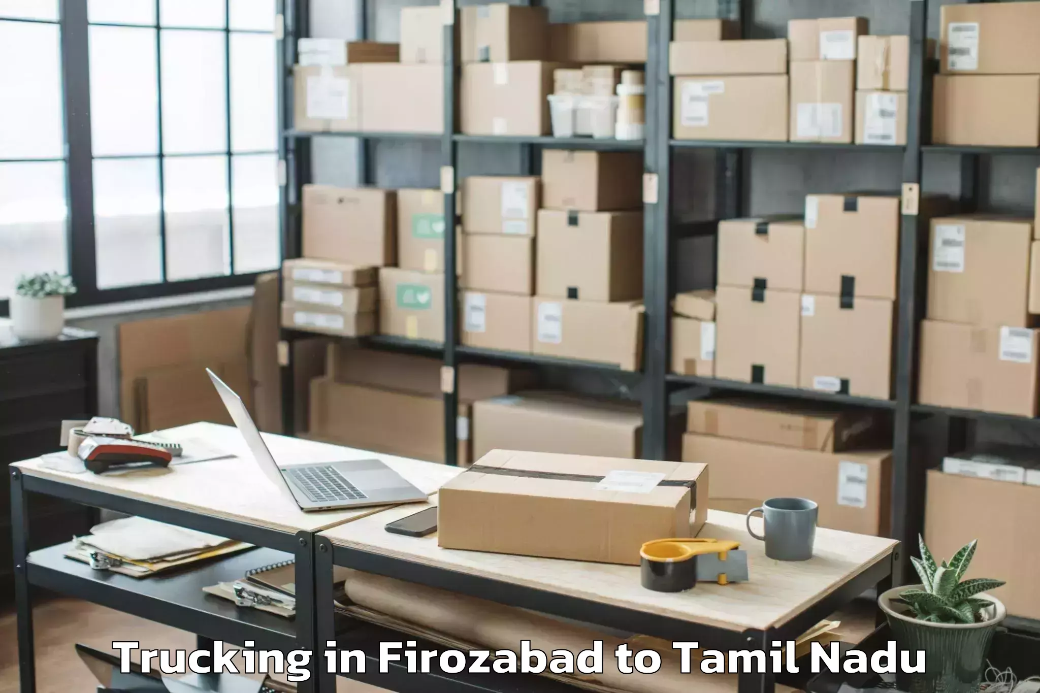 Top Firozabad to Sivaganga Trucking Available